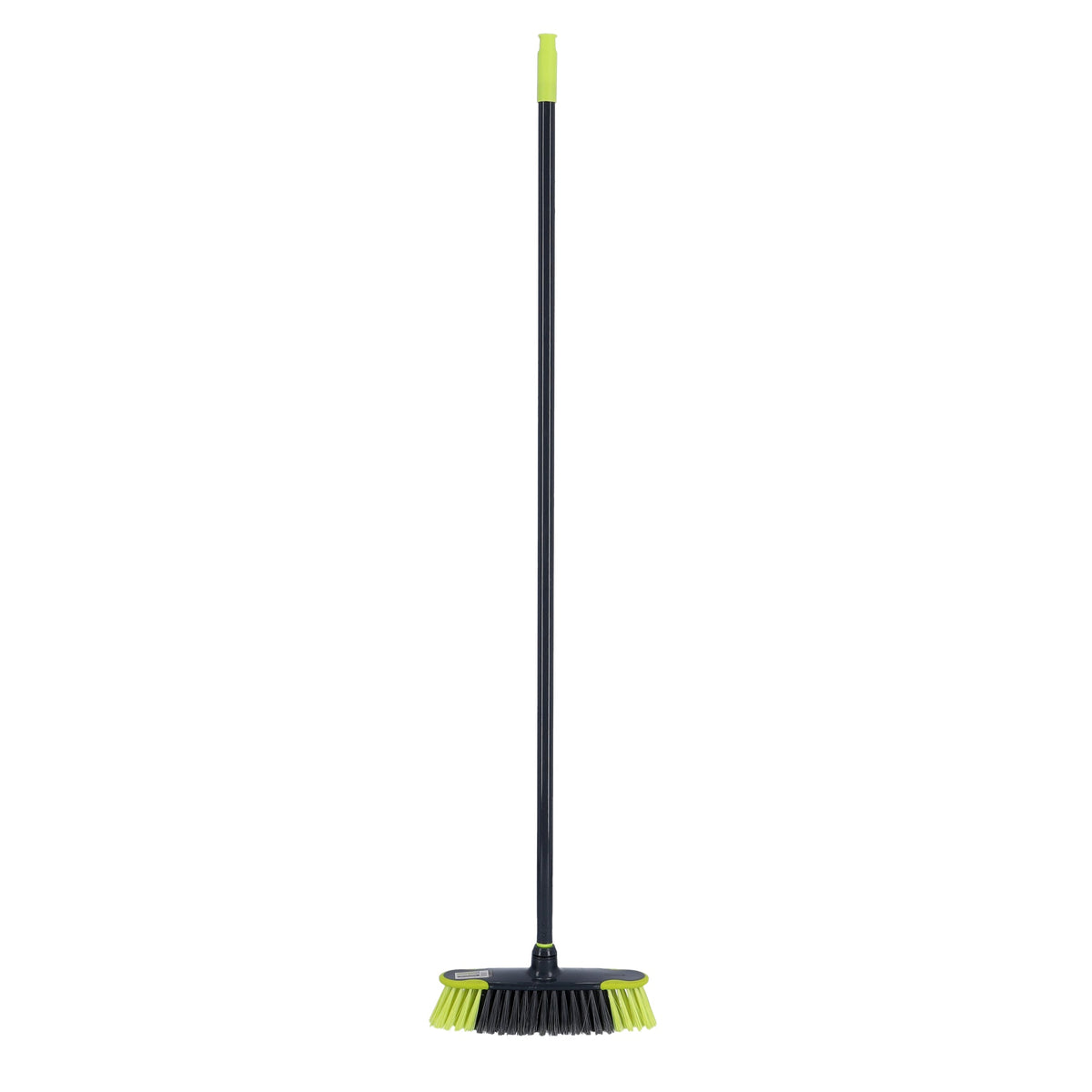 Royalford Long Handle Floor Broom with Wide Brush Head | RF2370GR | Stainless Steel Handle | Green & Grey