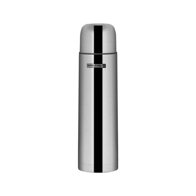 Stainless Steel Vacuum Bottle Sweat Free Leakproof Dishwasher Safe Water Bottle Silver 1Liters