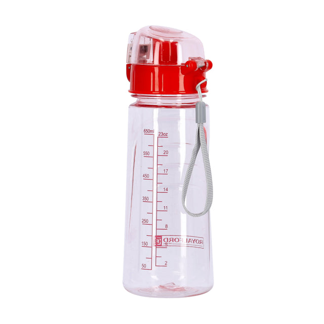 RF5223PN 550ml Motivational Water Bottle – BPA-Free Sports Water Bottle with Straw, Volume Marker & Carry Handle | Leak-Proof Reusable Bottle