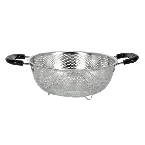 Stainless Steel Fruit Basket/Strainer, Hands Free Straining, Multi-Purpose & Large Capacity, Easy To Clean & Safe, Durable Material Silver