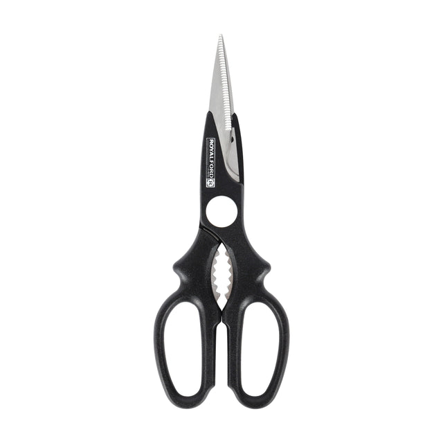 Stainless Steel Kitchen Scissors – Multipurpose Heavy-Duty Household Shears with Nut Cracker, Serrated Blades & Ergonomic Handle