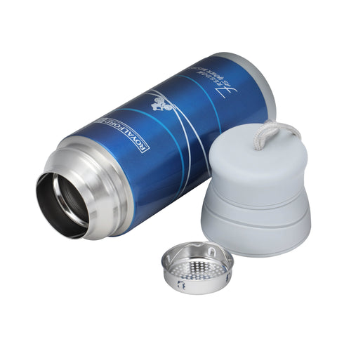 Stainless Steel Vacuum Bottle Blue/White 320ml