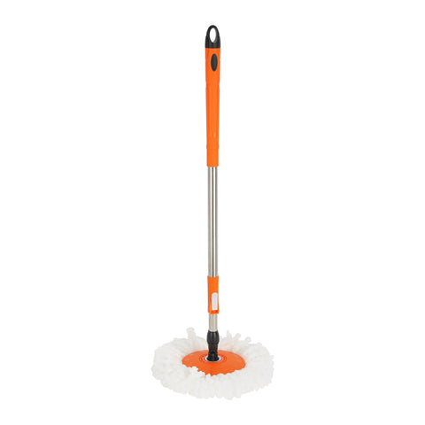 Royalford RF7709 Mop and Bucket Set | Modern Spin 360 Degree Spinning Mop Bucket Home Cleaner| Extended Easy Press Stainless Steel Handle and Easy Wring Dryer Basket for Home Kitchen Floor Cleaning