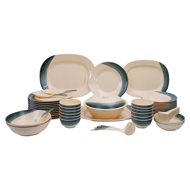 Royalford M/W 64Pcs Melamine Dinner Set 1X2, Rf8103 - Assorted Color