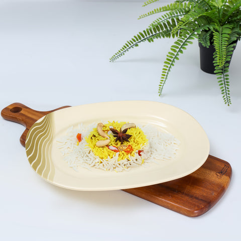 Radiant Thai Oval Plate Brown 12inch