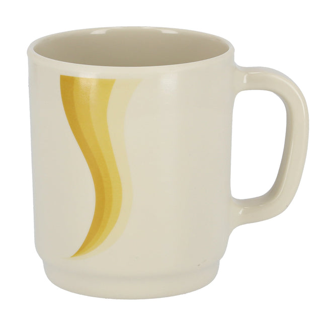 RF8705 Melamine Super Rays Handle Cup | Large Tea & Coffee Mug with Comfortable Grip Handle | Anti-Skid Thick Wall Mug for Hot & Cold Drinks
