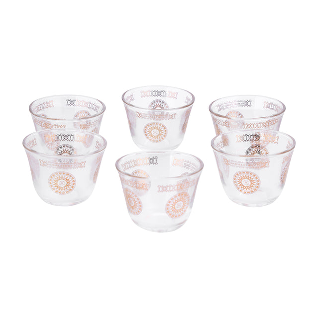 6-Piece Laya Cawa Cup Set Clear/Gold