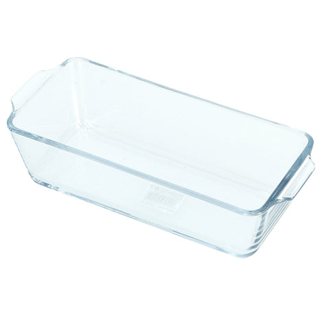 Borosilicate Rectangular Glass Loaf Dish Clear 0.8Liters