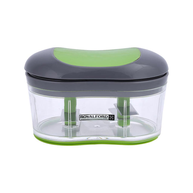 Manual Slide Food Chopper | 4 Stainless Steel Blades | Hand-Pull Vegetable & Onion Chopper | Multi-Purpose Food Processor