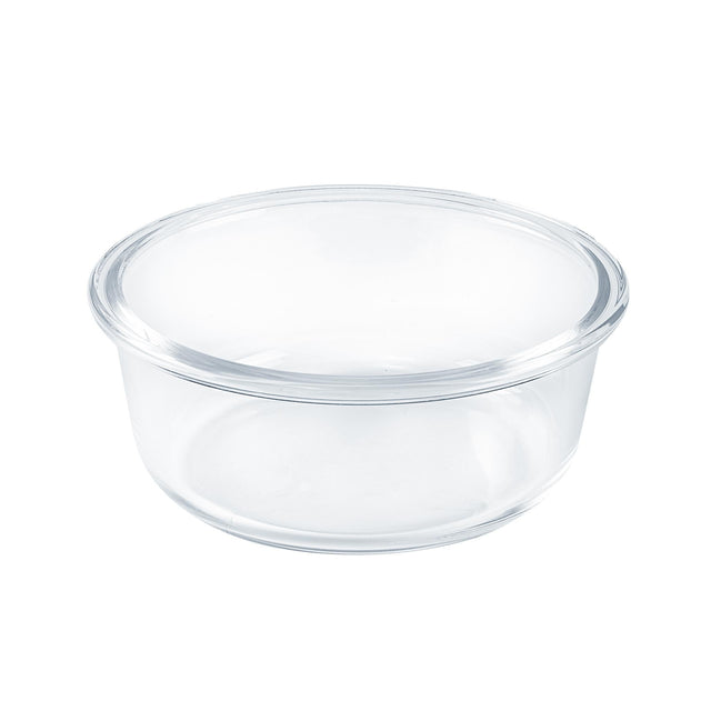 950ml Round Glass Meal Prep Container | Airtight Food Storage Box with Locking Lid | Microwave, Freezer, Oven & Dishwasher Safe