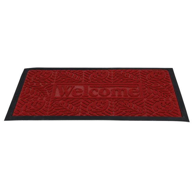Rectangle Door Mat Red/Black