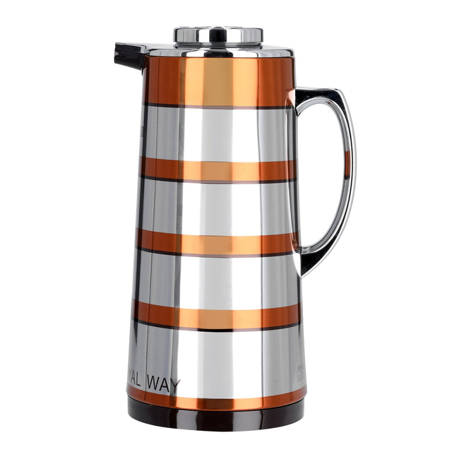 Double Wall Vacuum Flask Silver/Orange
