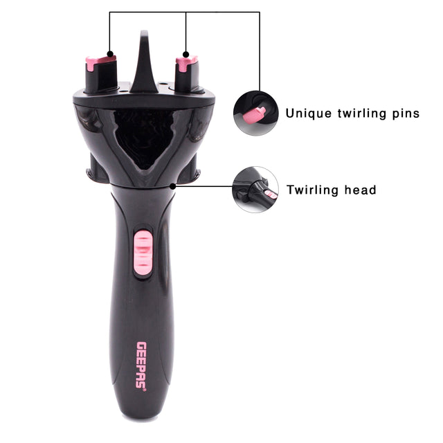 Hair Braiding Tool Black/Pink