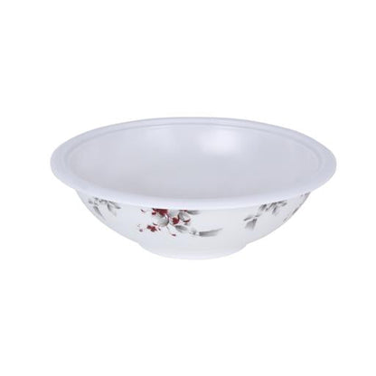 45-Piece Melamlne Dinner Set With 1X36Cm Oval Plate, 8X25Cm Deep Plates, 8X20Cm Soup Plates, 8X20Cm Dinner Plates, 2X20Cm Round Bowls, 8X13Cm Round Bowls, 8Xsoup Spoons, 1Xrice Spoon, 1Xladle, Serves 8 For Famlly Gatherings, Brown White/Brown
