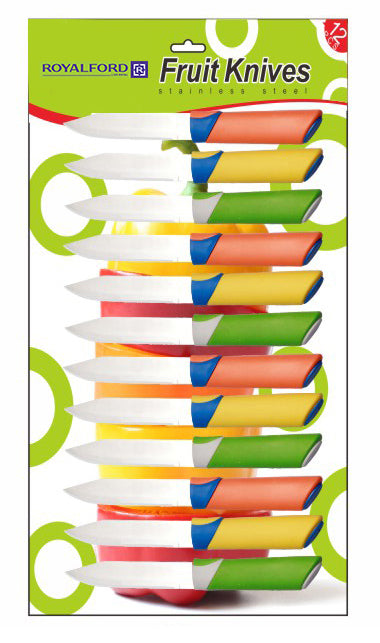 12-Piece Fruit Knife Set Assorted