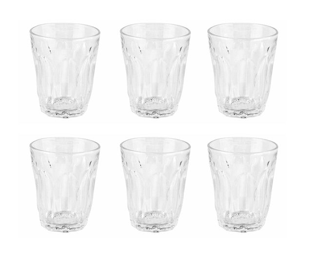 6-Piece Glass Tumbler Set Clear