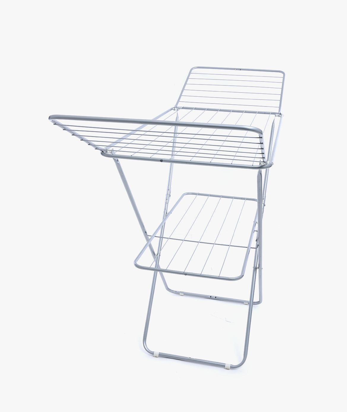 Silver Coated Cloth Dryer With Attached Cloth Rack Silver