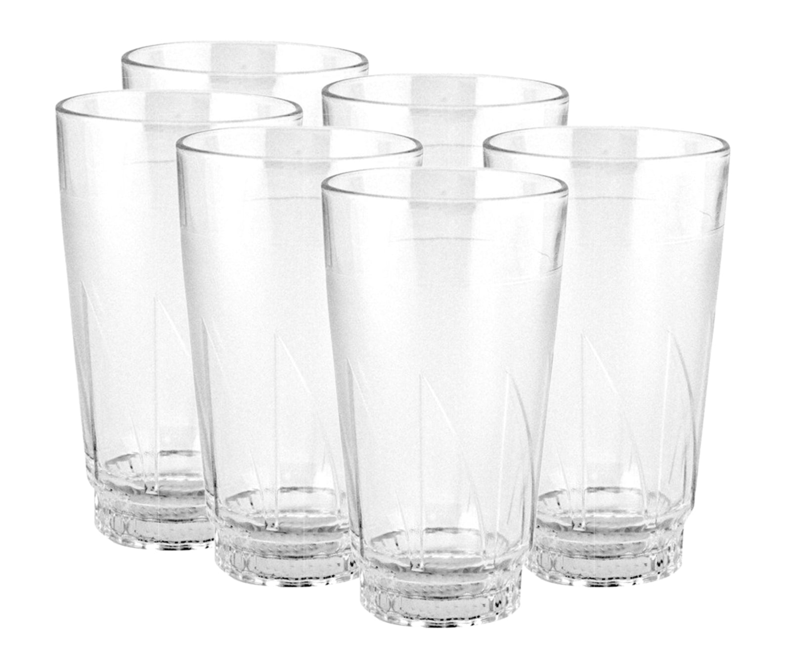6-Piece Tumbler Set Clear 355ml
