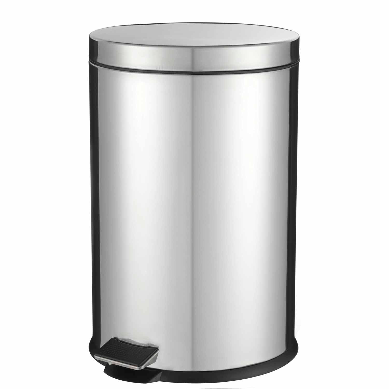 Stainless Steel Recycle Bin Silver 7Liters