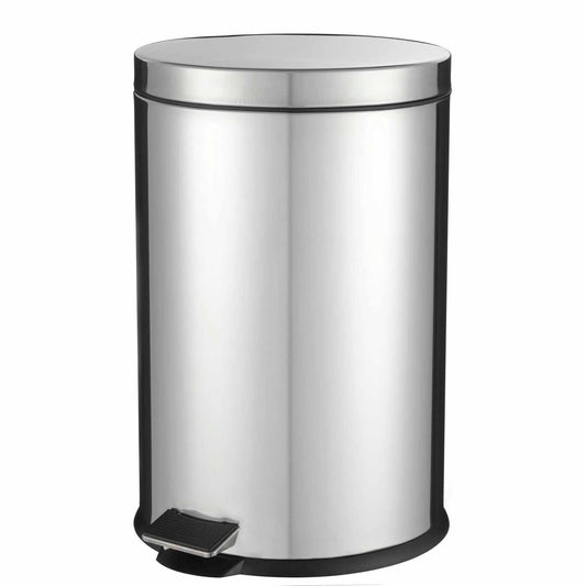 Stainless Steel Recycle Bin Silver 7Liters
