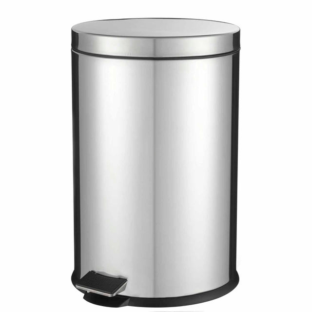 Stainless Steel Recycle Bin Silver 7Liters