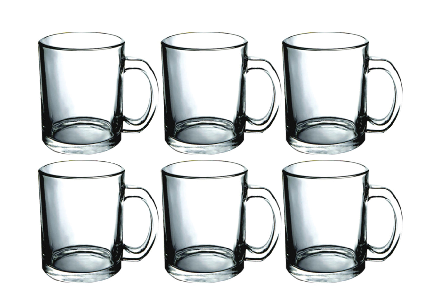 Glass Tumbler Set 3Pcs Transparent 29.5X9X9Cm 220Ml 7.5Oz Clear