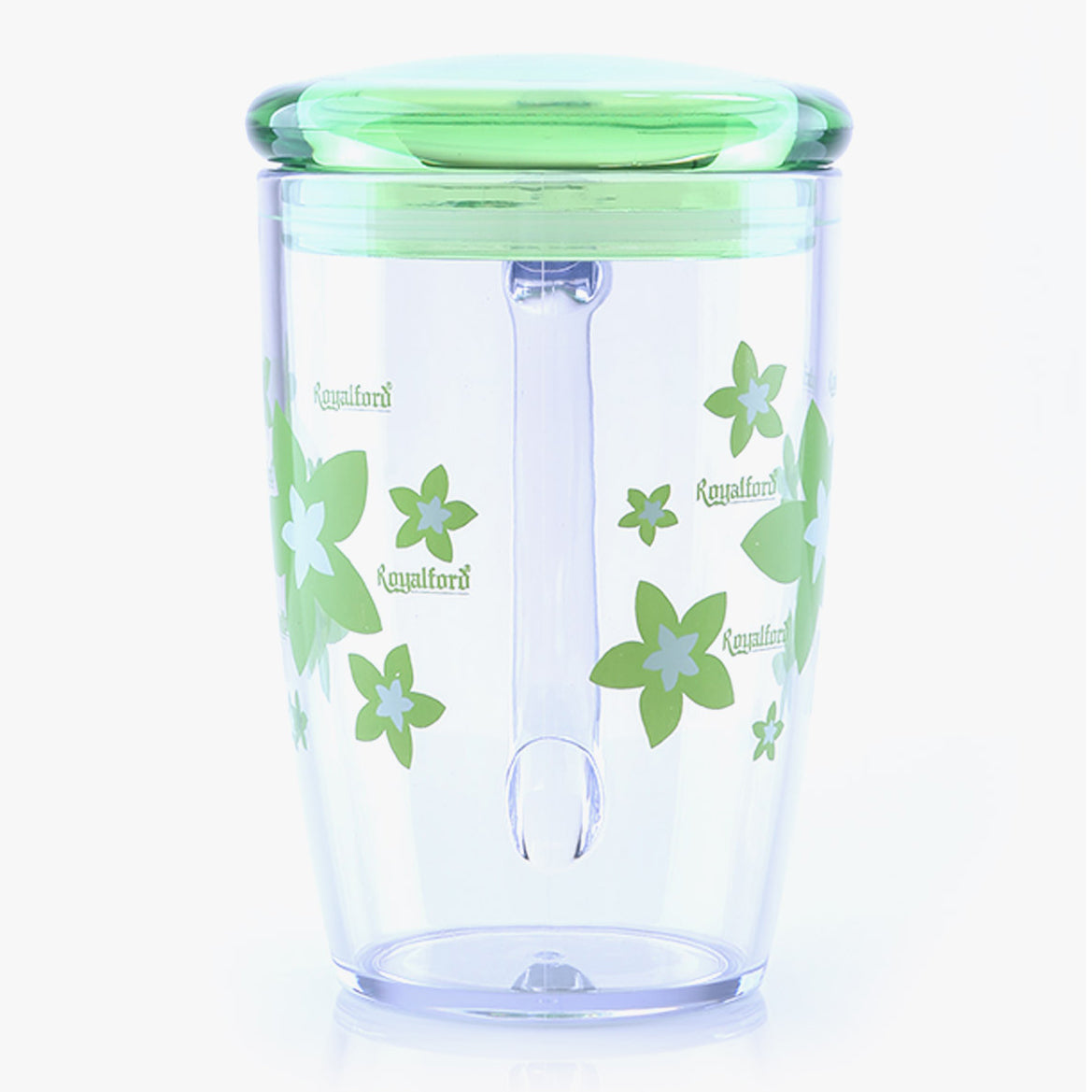 Acrylic Cup with Lid 350ml -  [RF5656] Clear/Blue 350ml