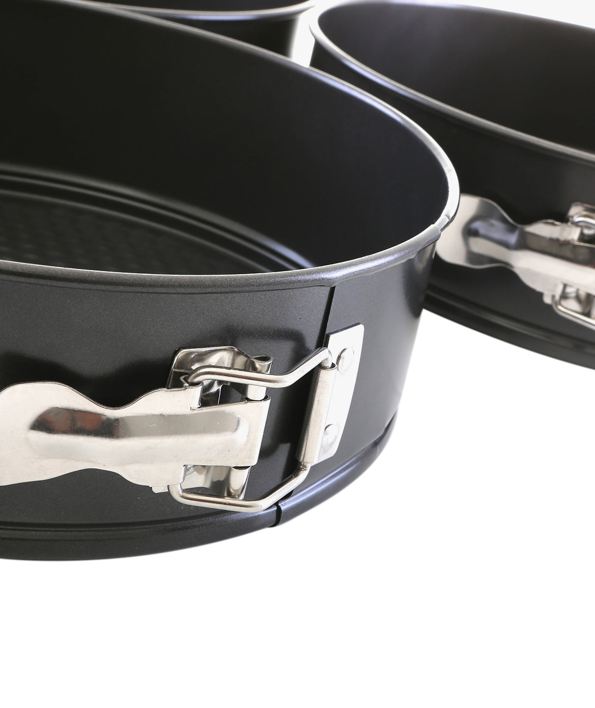 3-Piece Baking Tray Set Black 24,26, 28cm