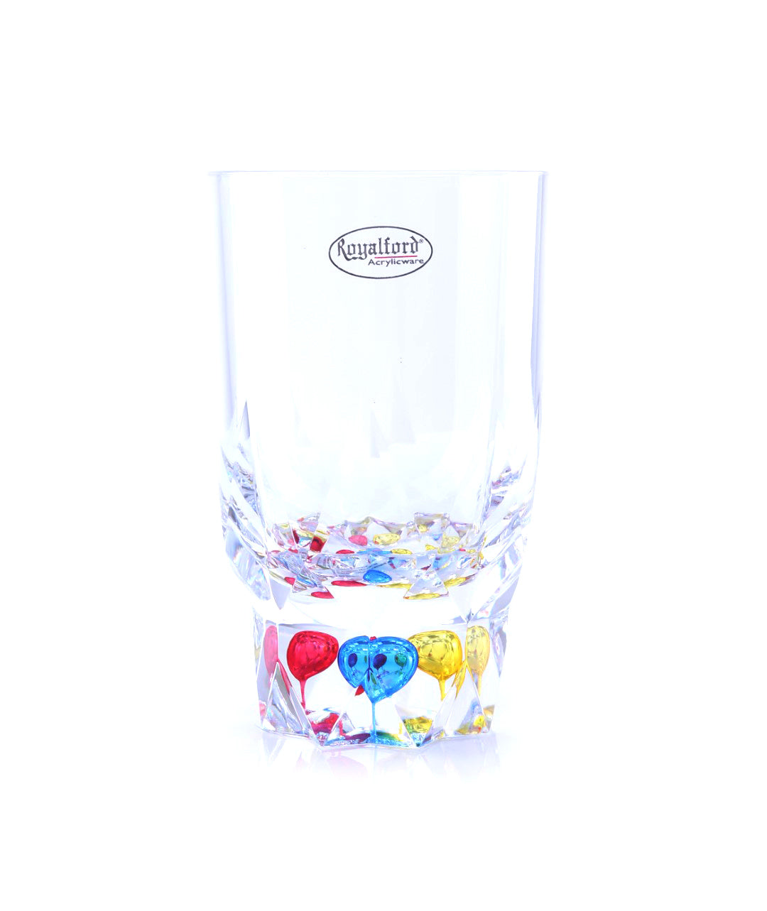 RF6890 410ml Acrylic Drinking Glass with Crystal Base | Shatter-Resistant Transparent Water Cup