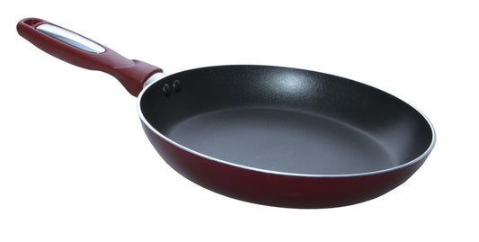 Aluminum 3 Layer Non-Stick Coating Fry Pan with  Ergonomic Handle Red