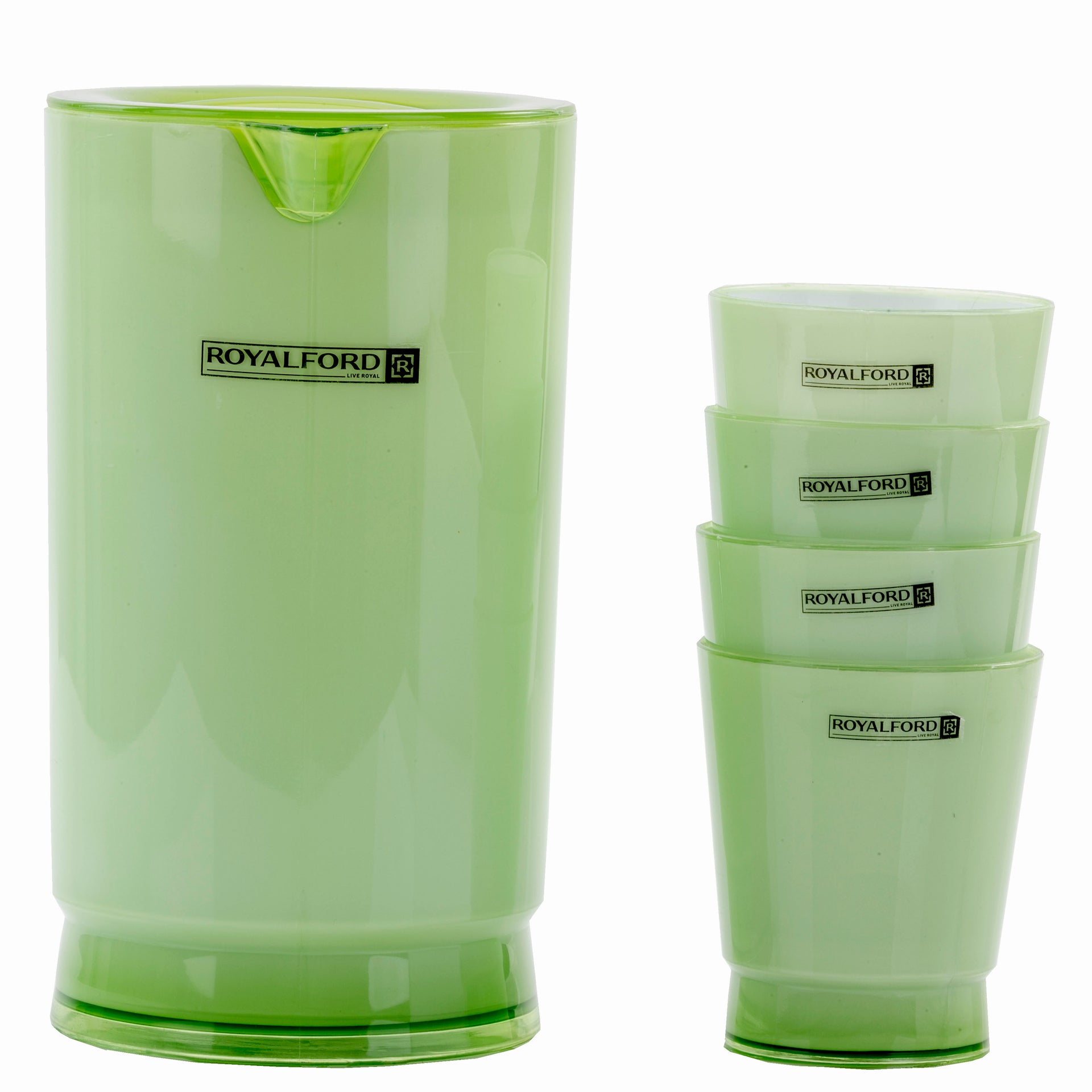 4-Piece Glass With Water Jug Assorted Color