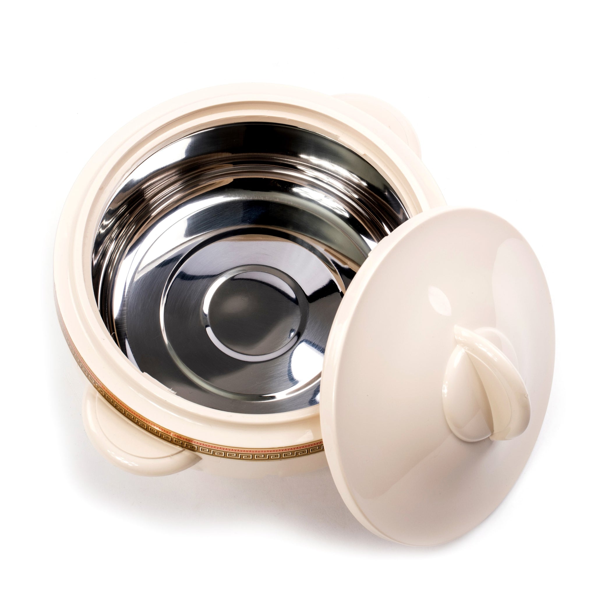 3-Piece Casserole Set White Small Casserole 1.2, Medium Casserole 1.6, Big Casserole 2.5Liters