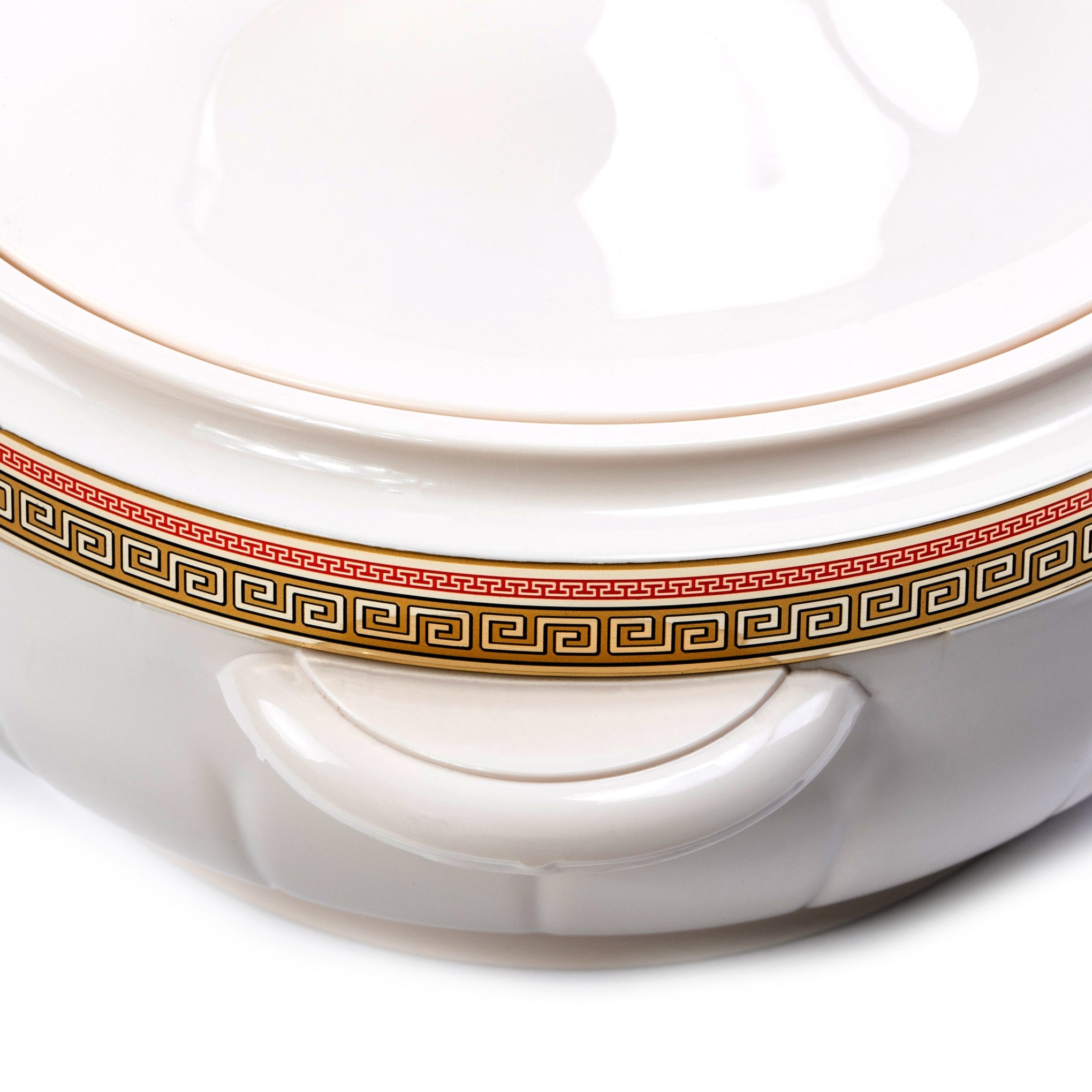 3-Piece Casserole Set White Small Casserole 1.2, Medium Casserole 1.6, Big Casserole 2.5Liters