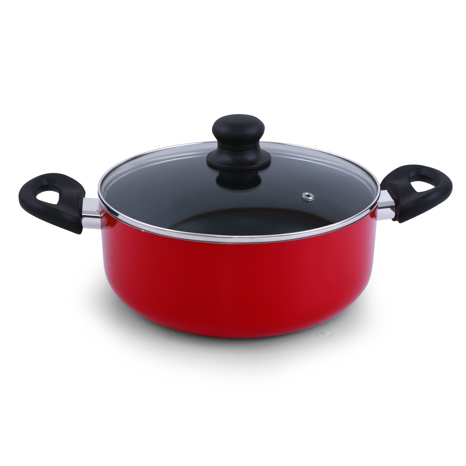 8-Piece Non-stick Scratch Resistant Cookware Set Red