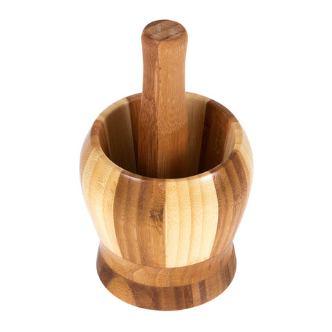 Bamboo Grinding Bowl Multicolor Brown Brown 0.492kg