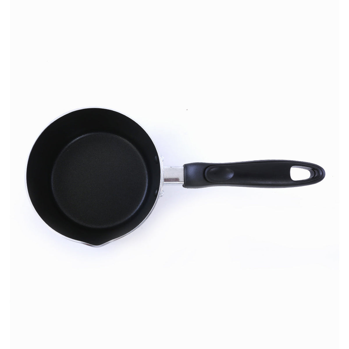 Aluminium Milk Pan 18Cm Heat Resistant Exterior 18X9Cm Brown With Black Handle