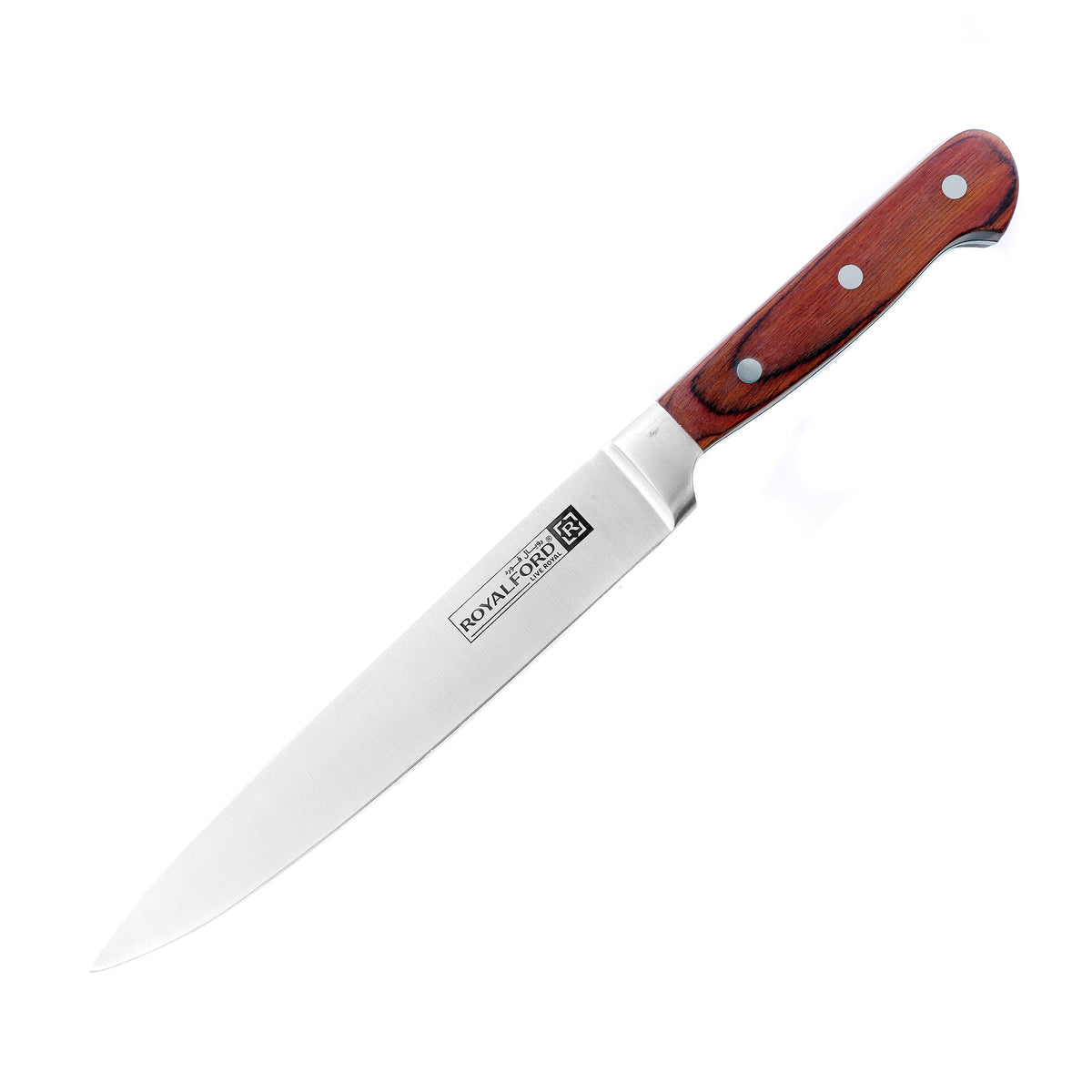 8" Slicer Knife Premium Quality High Grade Extra Sharp Ss Blade With Strong Wooden Handle 33X3X1.8Cm Multicolor