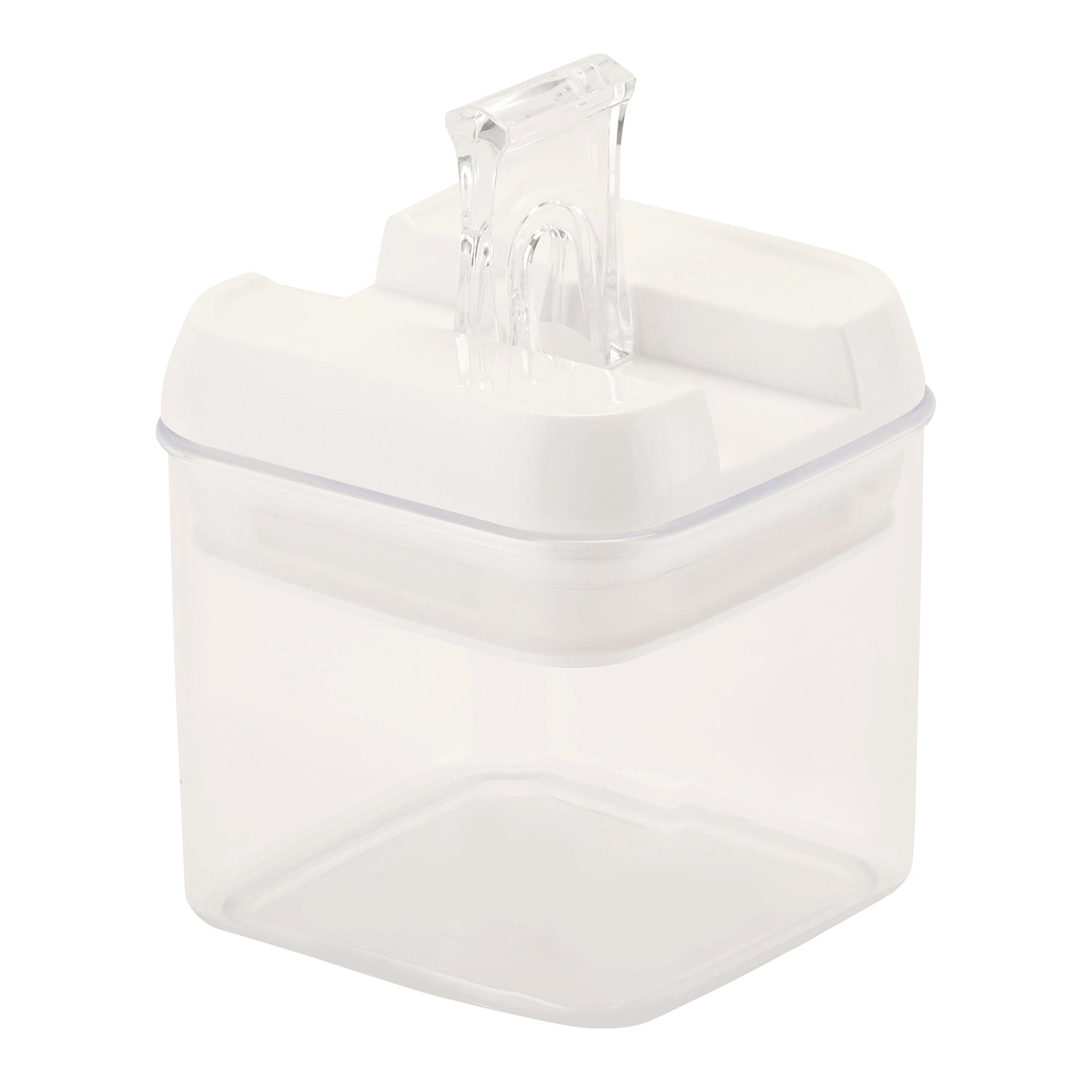 Airtight Plastic Food Container With Lid Clear/White 1Liters