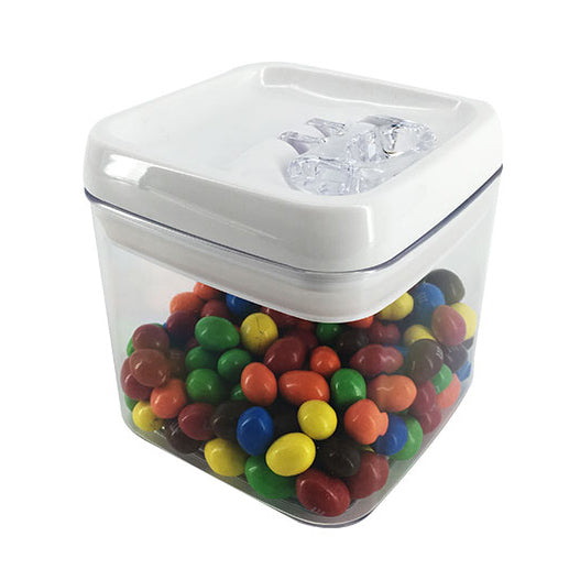 Airtight Plastic Food Container With Lid Clear/White 1Liters