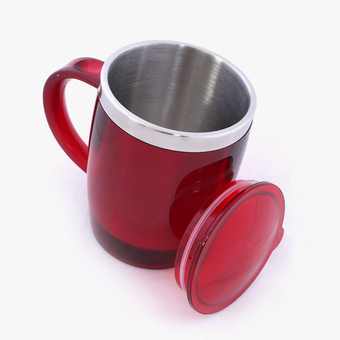Double Wall Travel Mug 400Ml Ss Inner Pot Hot Cold Assorted Colour