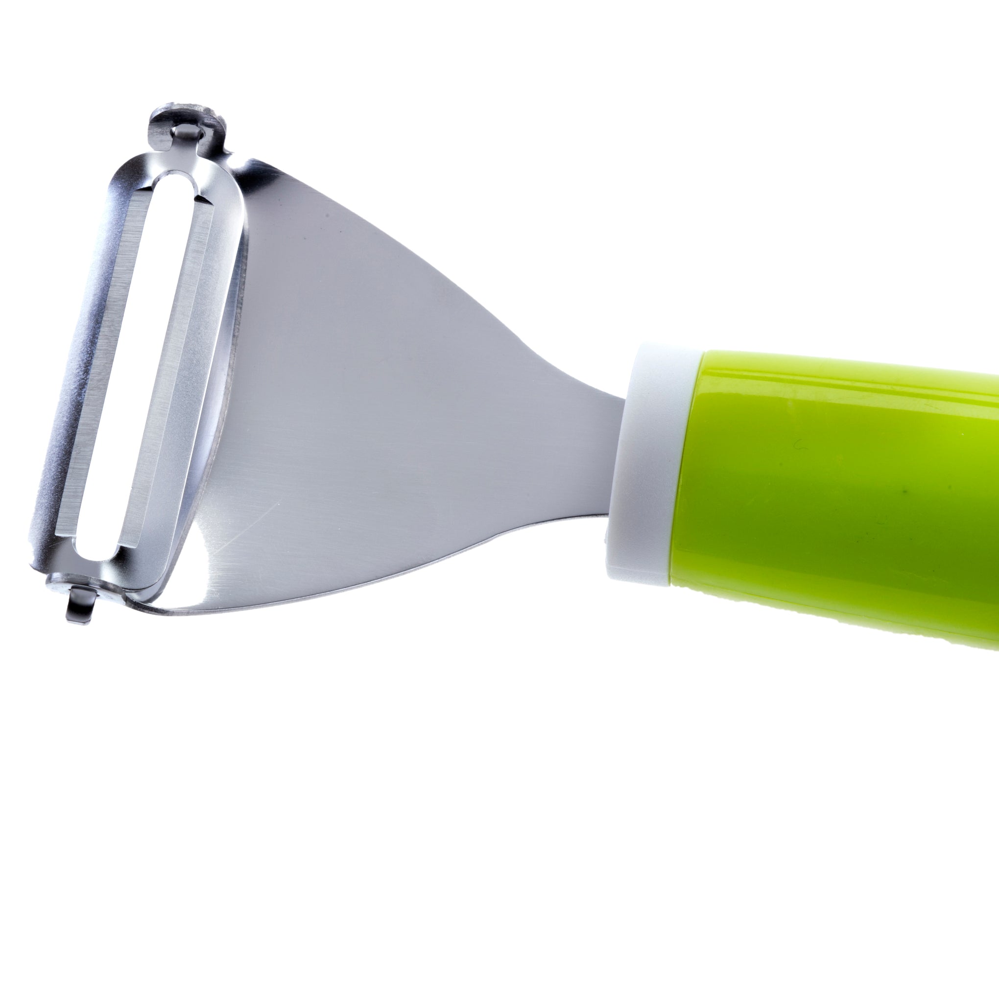 Triangle Peeler Stainless Steel +Abs 19X5.8Cm Dishwasher Safe Silver With Green Handle