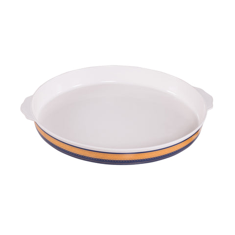 Revolving Serving Tray 10" Side Serving Bowls With Lid x6 10" Round Center Bowl With Lid x1 22.5" Round Tray 1 pc 360 Drgee Roating Base Blue/White/Beige 35cm