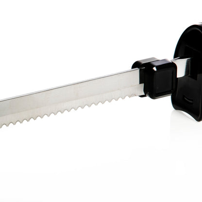 Geepas 150W Electric Knife - Serrated Carving Knife - Can Cut Turkey, Meat, Bread, Vegetables, Fruits, Ham, and Cooked Beef - Single Start Button & Eject Button