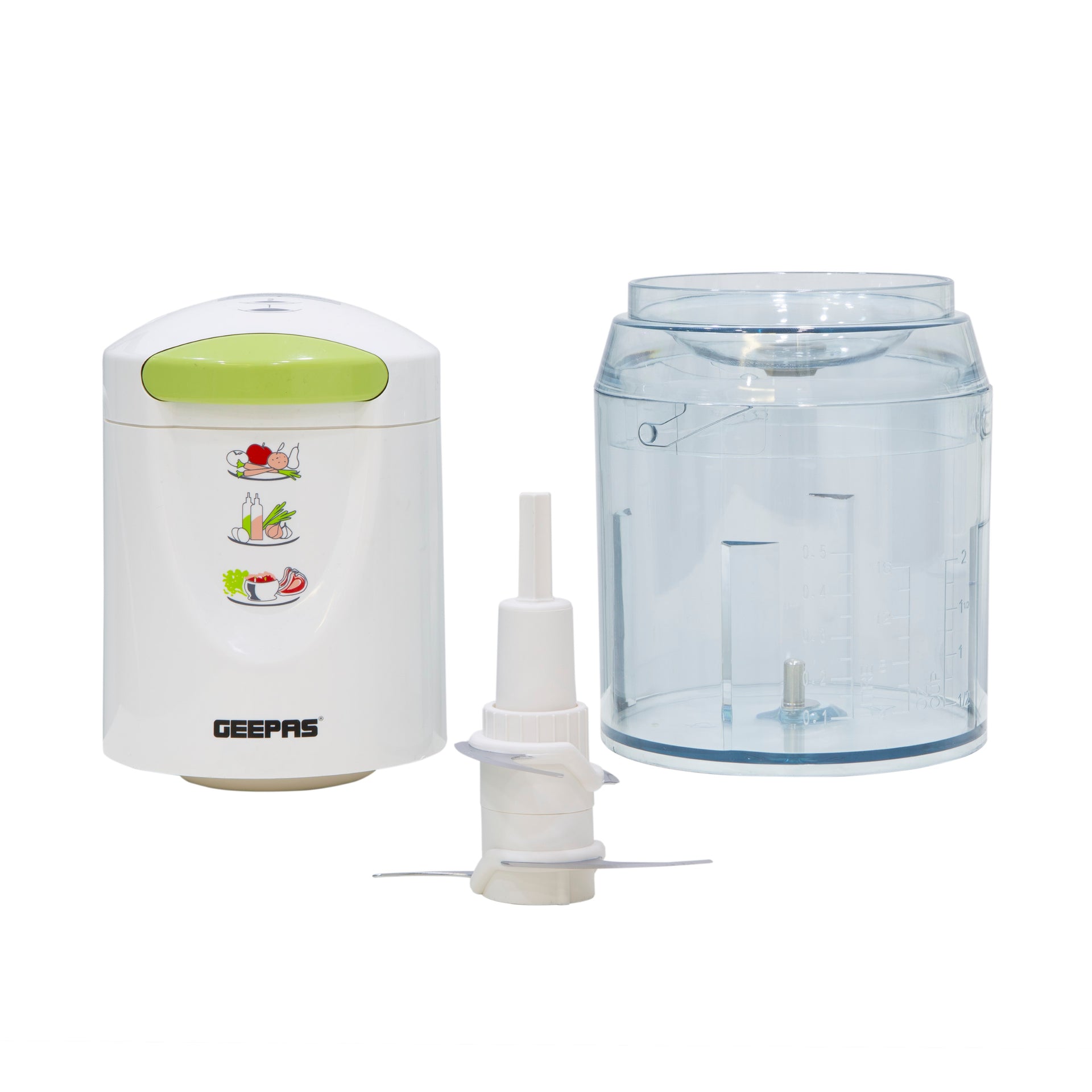 2 Speed Multi Chopper Mini Food Processor With 500ML Jar Capacity, 4 Stainless Steel Blades | Perfect For Blending & Chopping Fruits, Vegetables & More 0.5 L 500 W GC5477N Multicolour