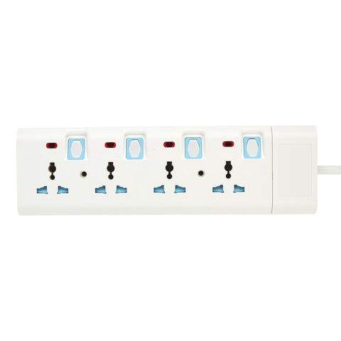 4-Way Extension Socket White