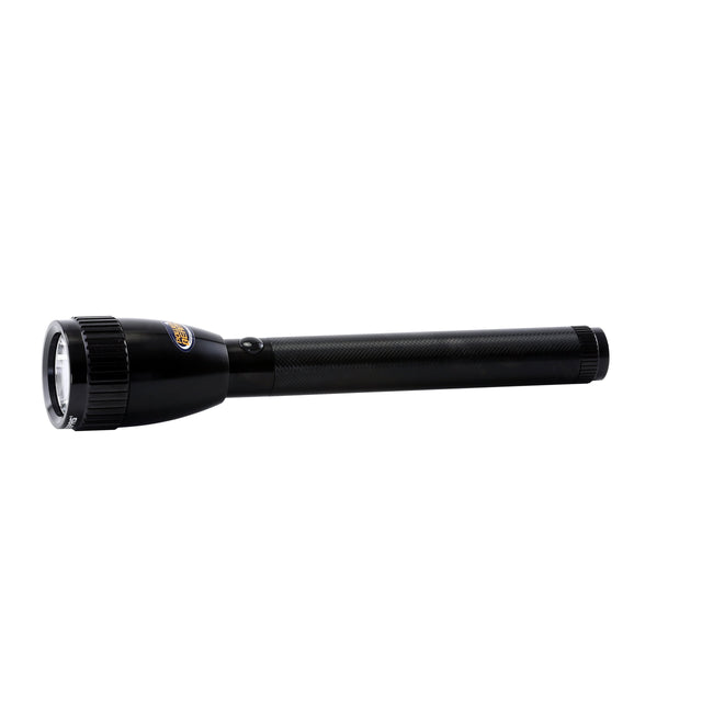 Waterproof Rechargeable LED Flashlight – T6 LED Torch, 5000mAh Li-Ion Battery, 4-Hour Runtime, Aircraft Aluminum Body, Portable Emergency & Outdoor Light, Black
