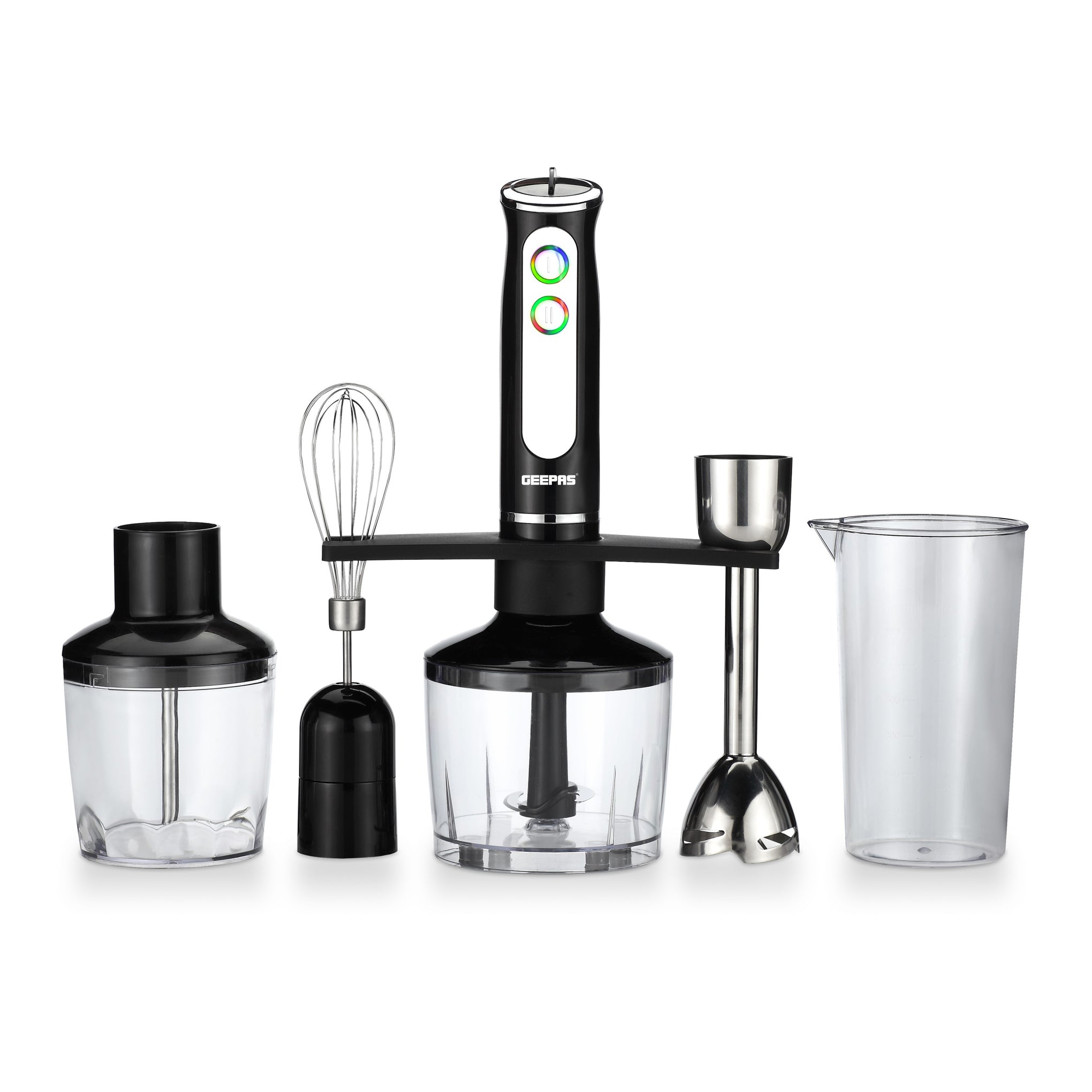 5-In-1 Handheld Blender Set 600 W GHB6137 Black/Clear