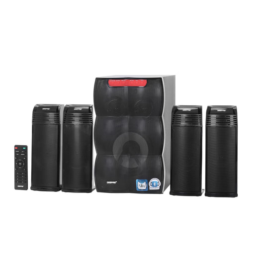 Geepas 4.1 Channel Multimedia Speaker System – 30,000 Watts PMPO Immersive Sound & Booming Bass | Bluetooth, USB, 3.5mm AUX | Compatible with TV, PC, PS4, Xbox, Smartphone & Tablets