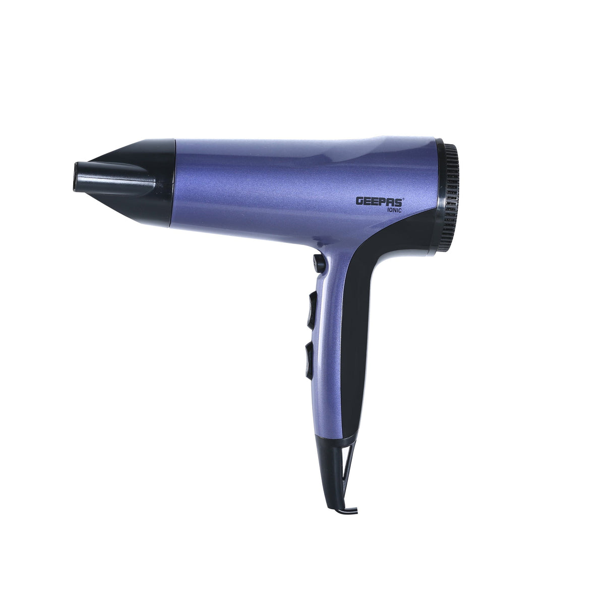 Compact Travel Hair Dryer, Cool Shot Function 3 Heat And 2 Speed Settings Removable Filter Hang Up Hook, Powerful DC Motor, Quicker Drying, Portable Ionic Fast Drying Blower Purple/Black