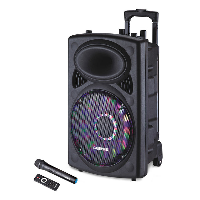 Rechargeable Portable Trolley Speaker System With USB/Bluetooth/SD Card Slots/FM Radio GMS8519 Black